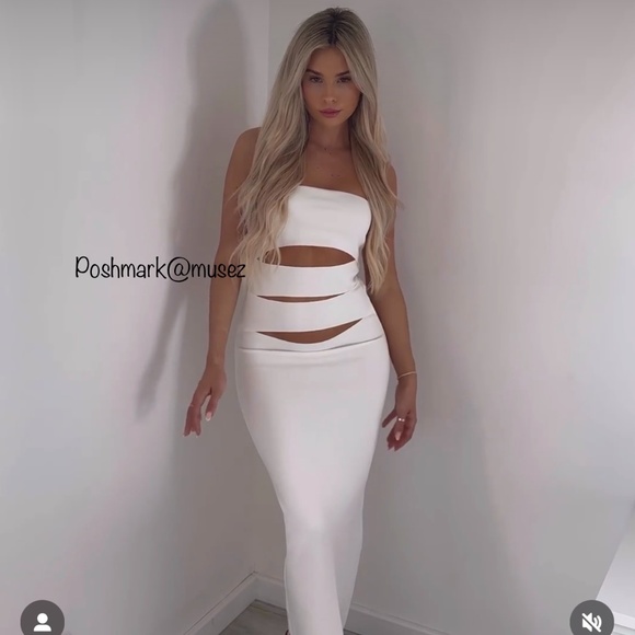 Zara CUT OUT MAXI DRESS - Picture 6 of 16